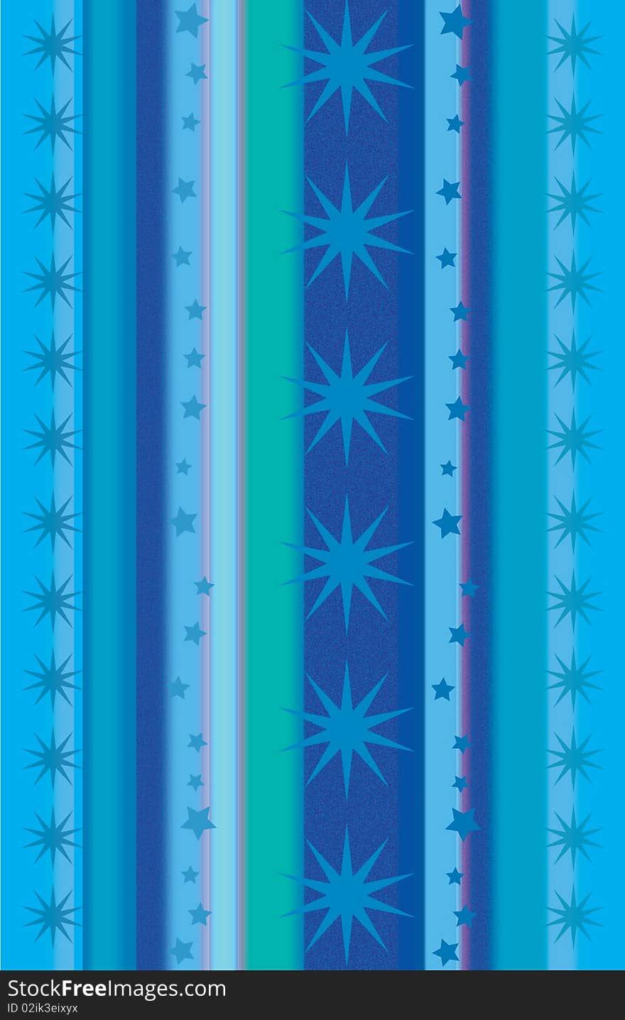 Blue stripe pattern with stars