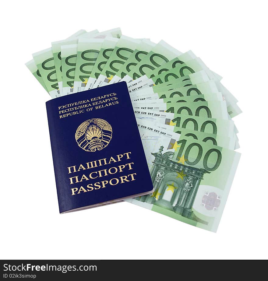 Belarusian passport and money