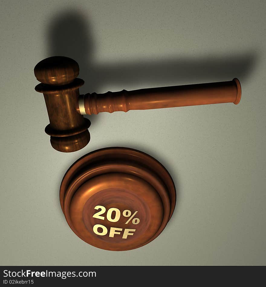 Gavel With 20 OFF