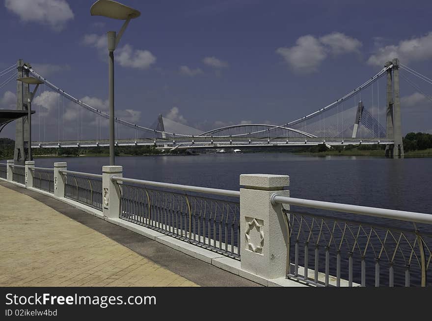 Scenic Putrajaya Lake and Bridge