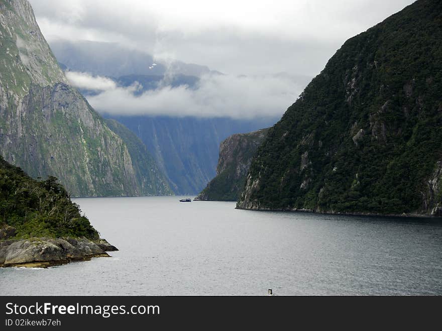 Entrance View to Milford Sound, NZ