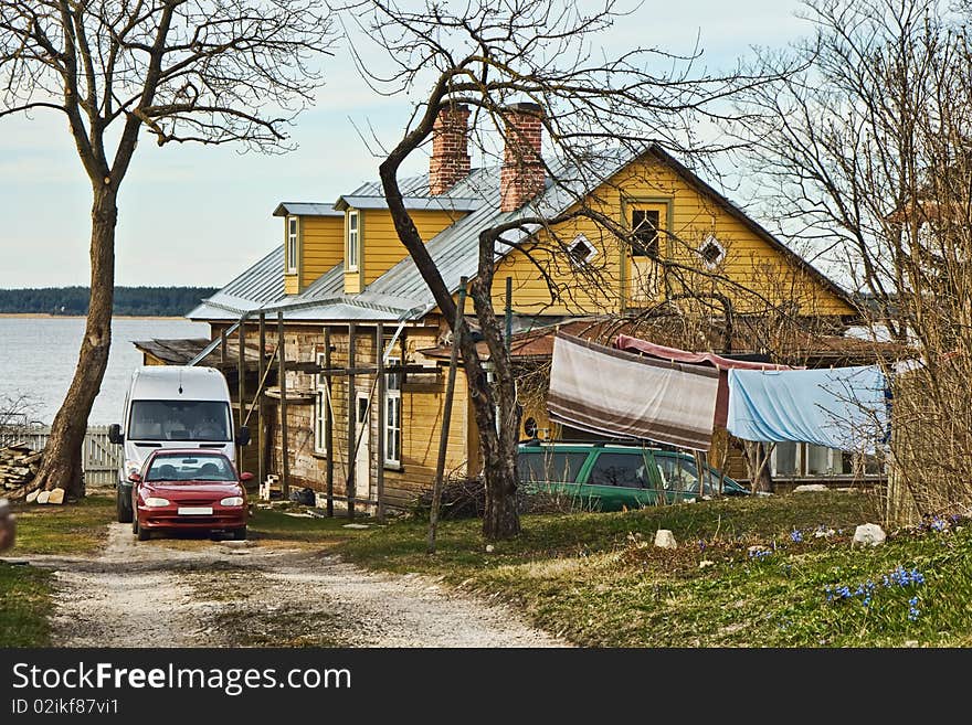 Village in the countryside of Estonia