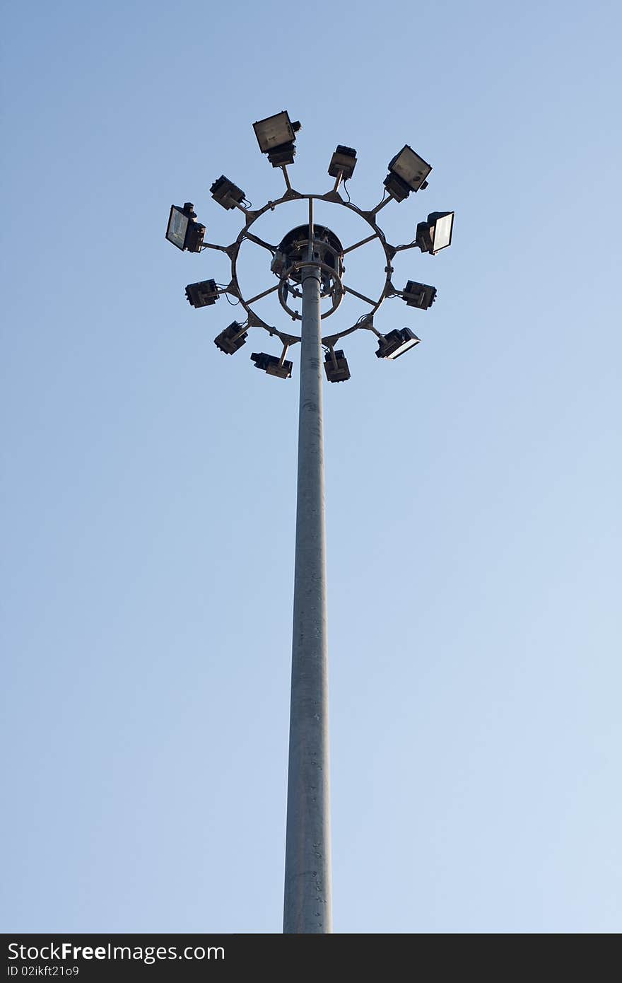 Lamps on the blue sky,design lamp