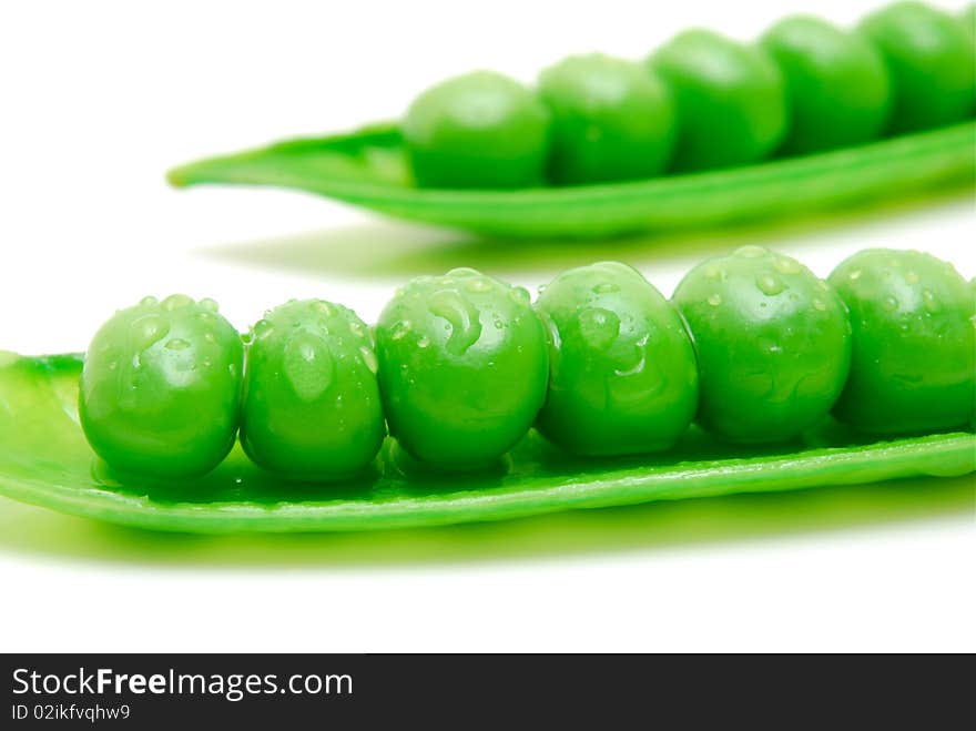 Rows Of Peas In Pod