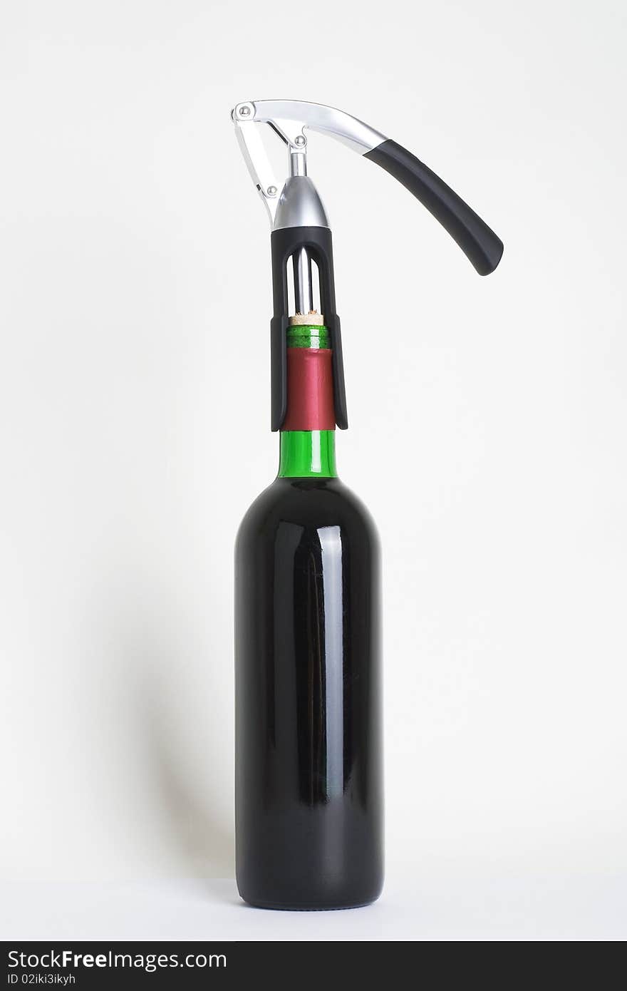 Wine bottle isolated on a white background