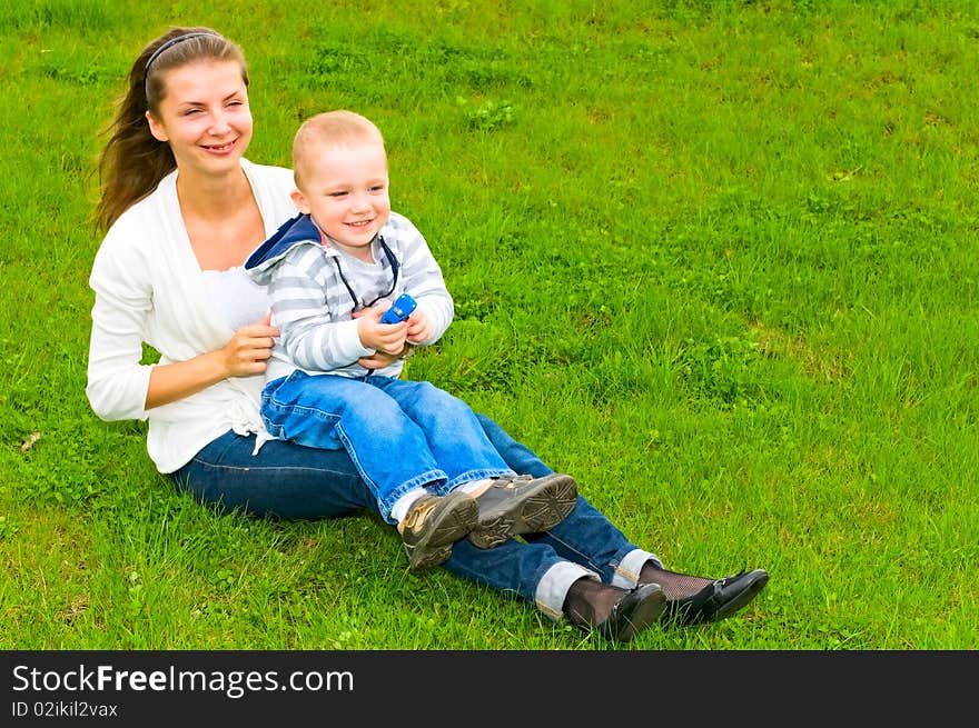 Portrait of mother with child. Portrait of mother with child