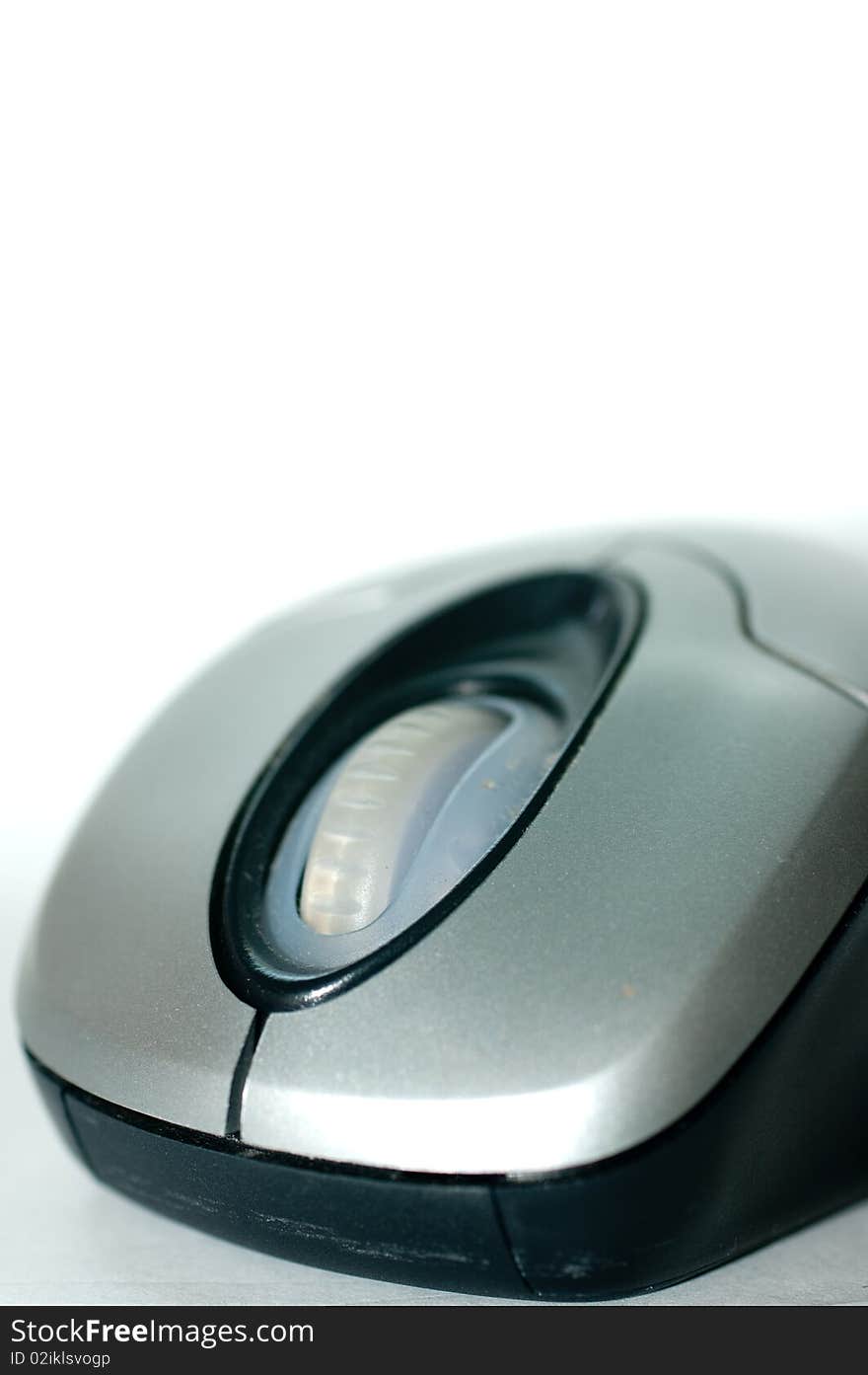 Wireless Mouse on Isolated White with Text Space