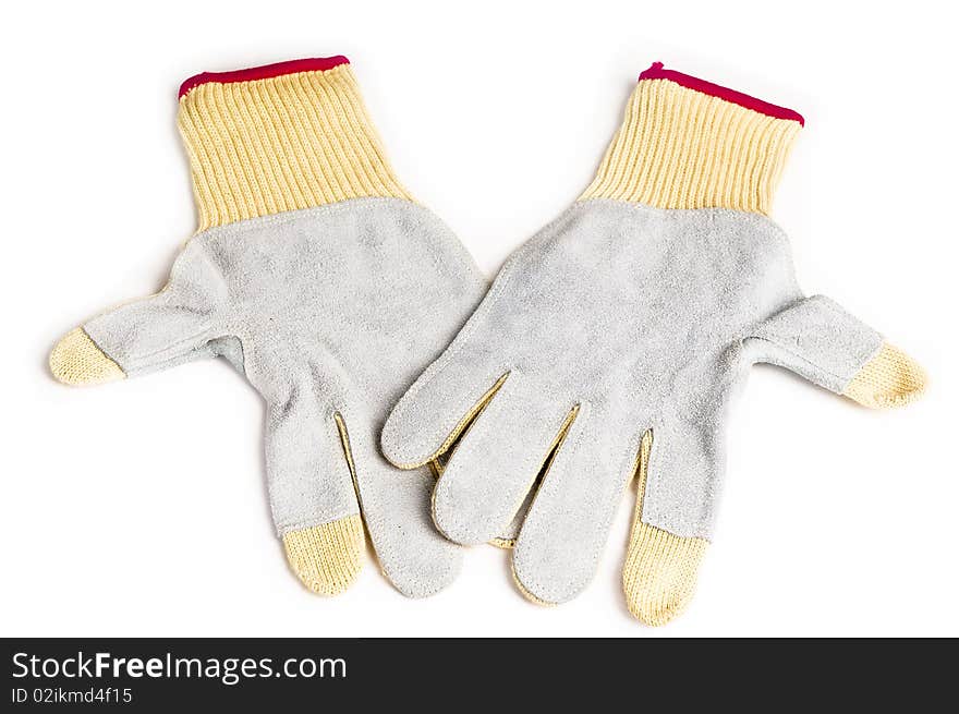 Safety clothing for person protect in a white background