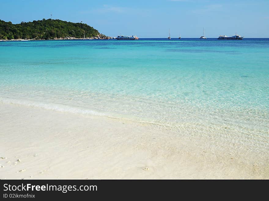 Beautiful beach and sea in Thailand