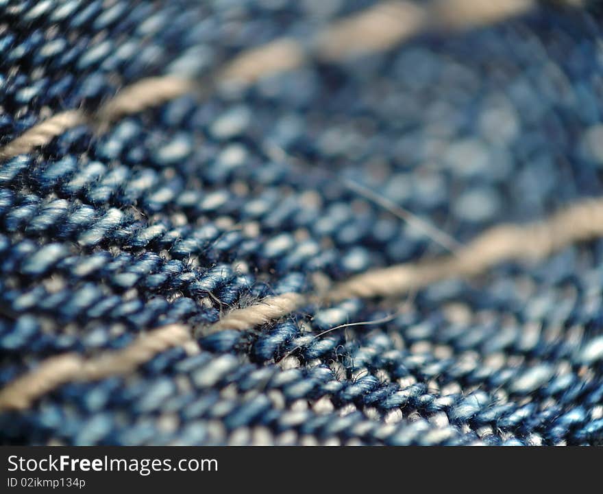 Piece of cloth macro: blue denim