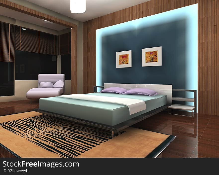 A cozy bedroom design proposal