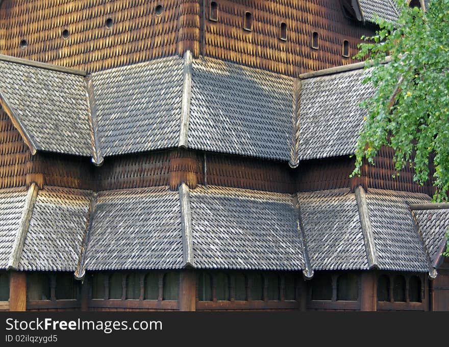 Roof and expansions and other details from the famous Heddal Stavkyrkje in Norway. Roof and expansions and other details from the famous Heddal Stavkyrkje in Norway.