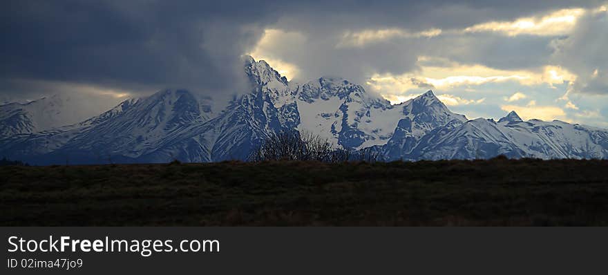 Mountains Tatras before the storm. Mountains Tatras before the storm