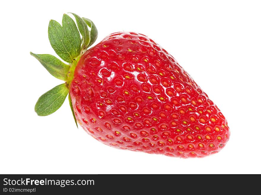 Fresh strawberry on white background