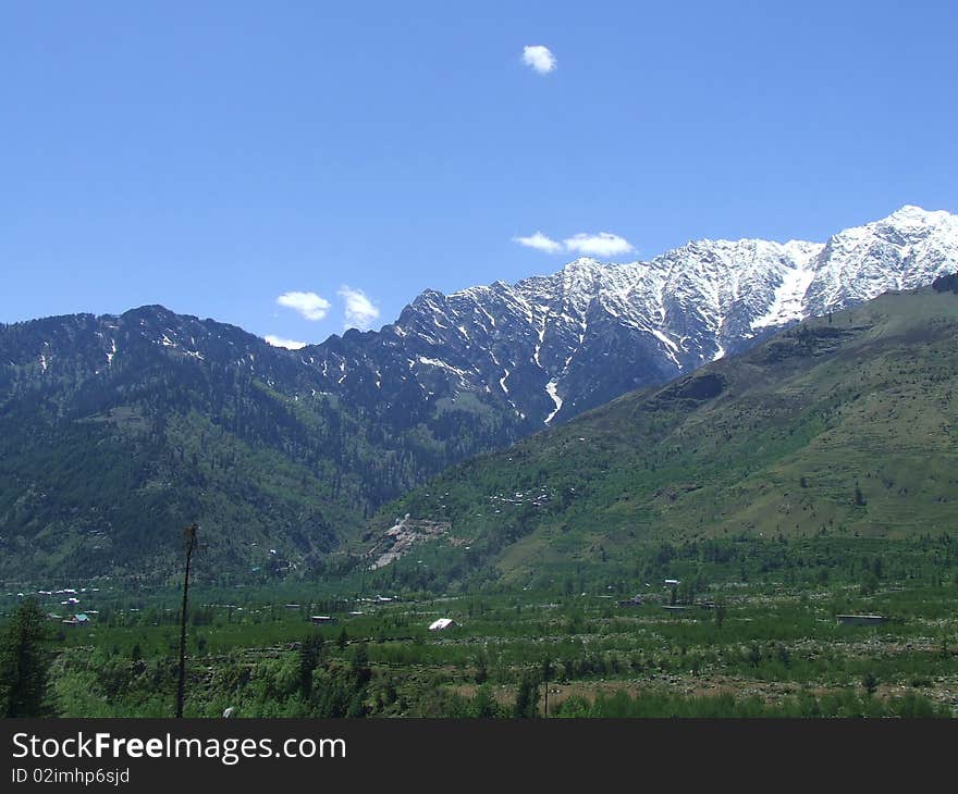 Beautiful landscape scene in Manali