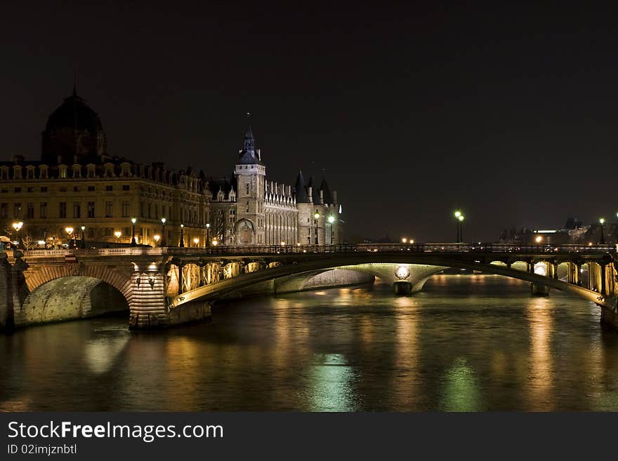 Nightview of Bastille Prison