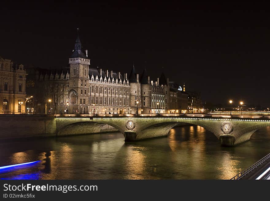 Nightview of Bastille Prison