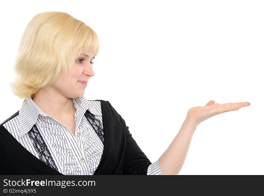 Young Woman Presenting Copy-space