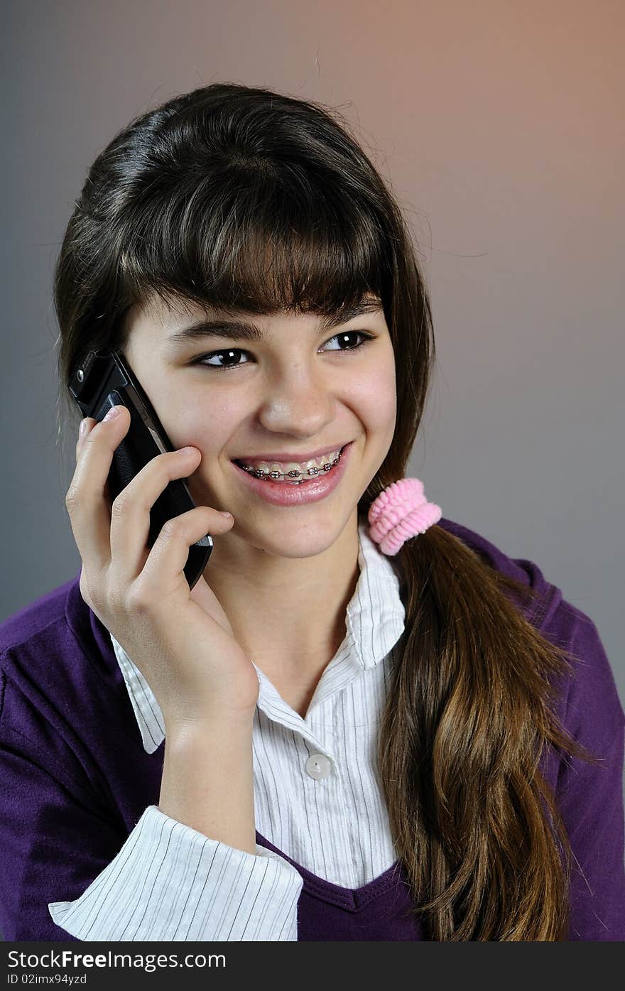 Girl talking on mobile phone