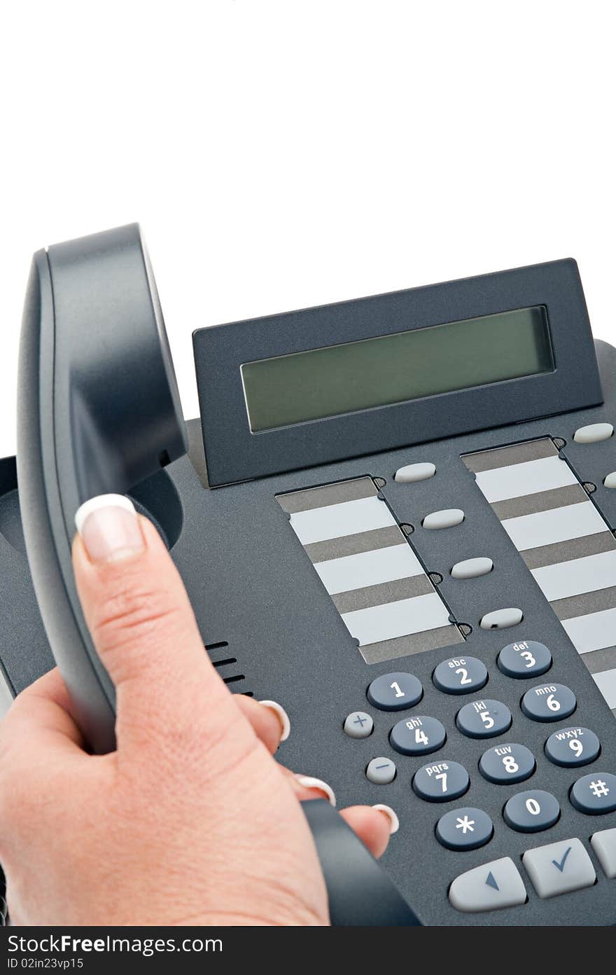 Close-up of phone on a white background