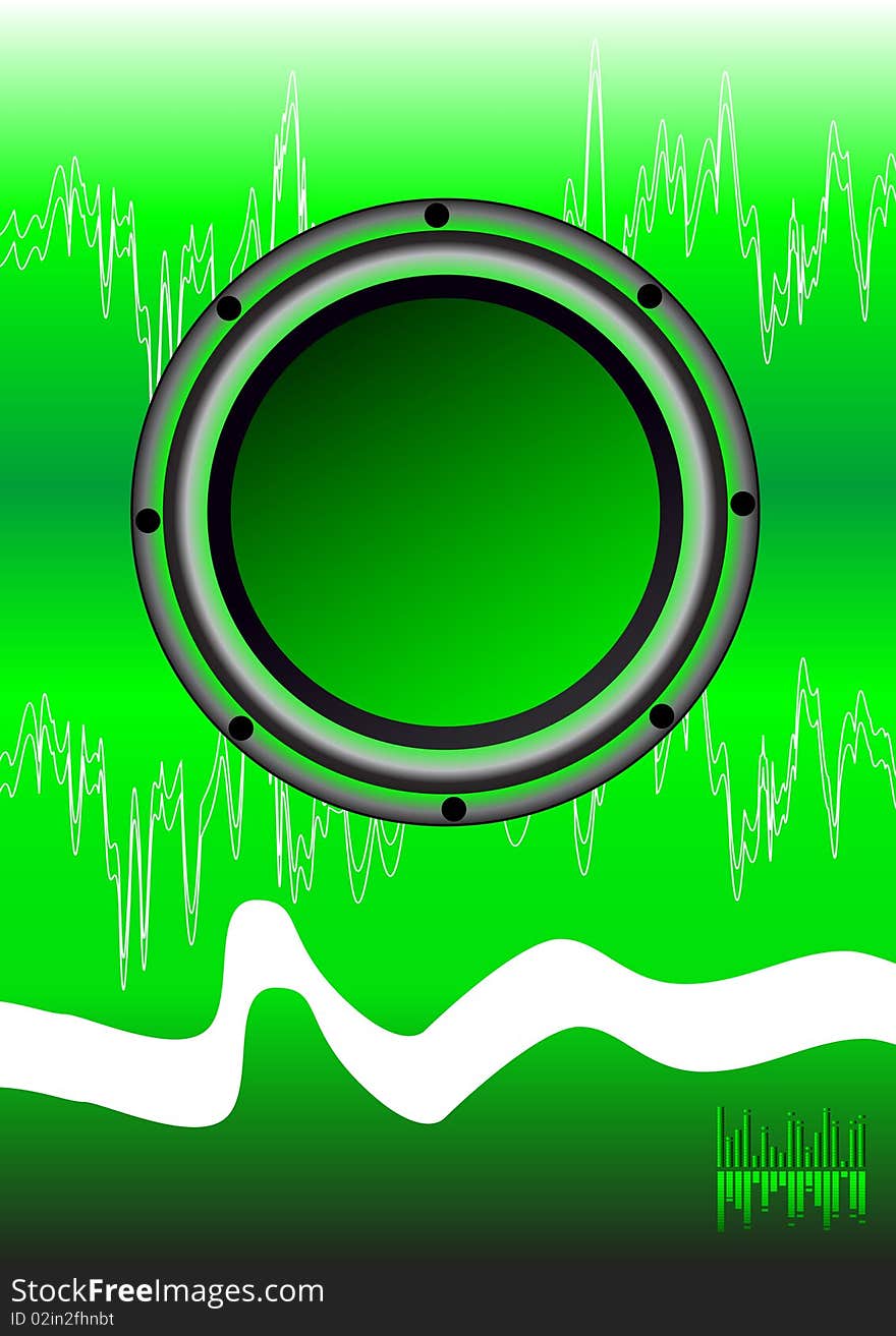 Abstract Disko Green Background