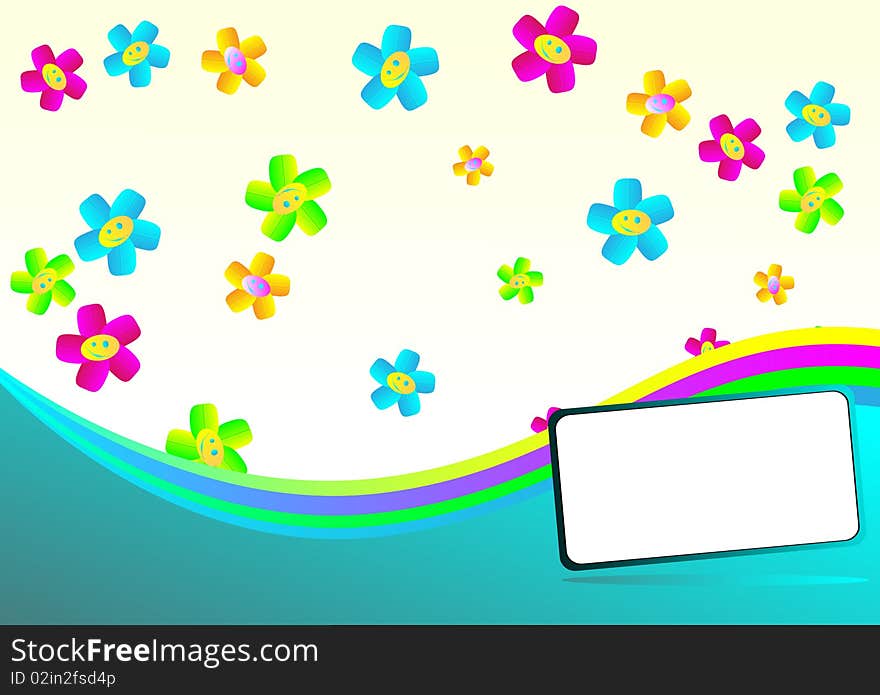 Abstract background with layers. Clip-art