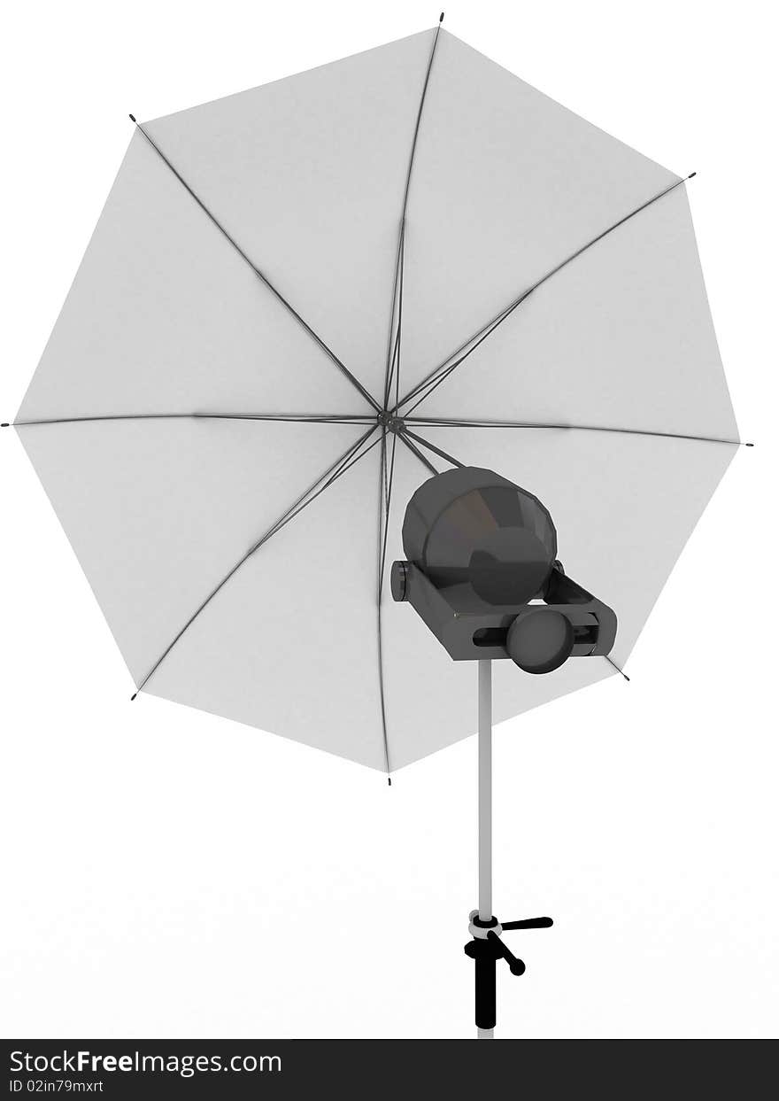 White umbrella for photography