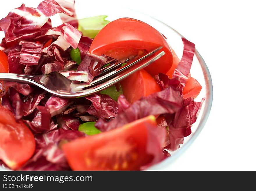 Closeup Red Salad