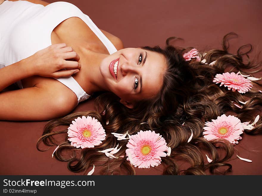 Woman and gerbera