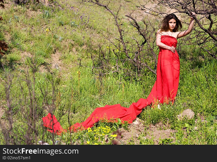 Woman In Red