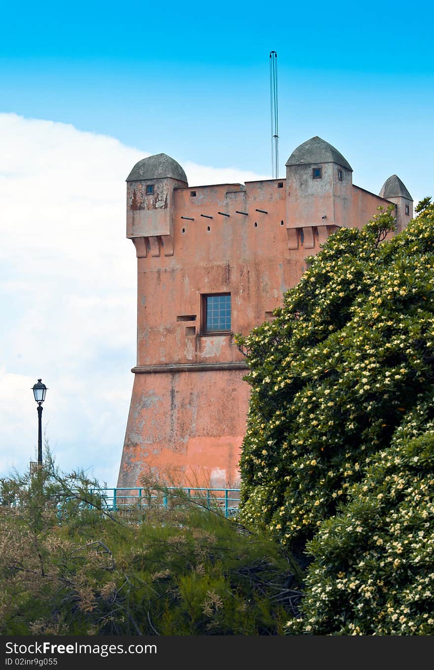 One of several defensive towers sighting located on the Ligurian coast. One of several defensive towers sighting located on the Ligurian coast