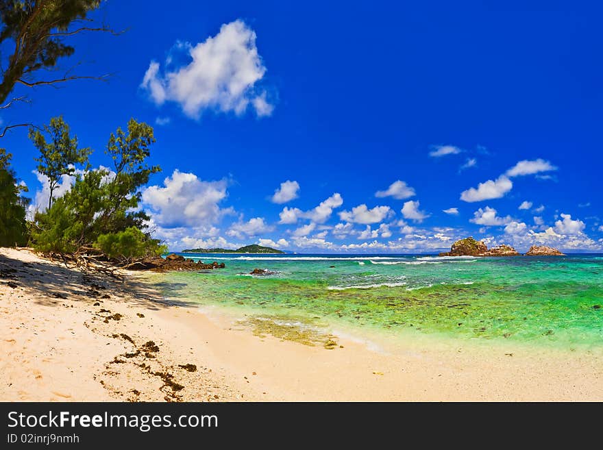 Tropical beach at Seychelles