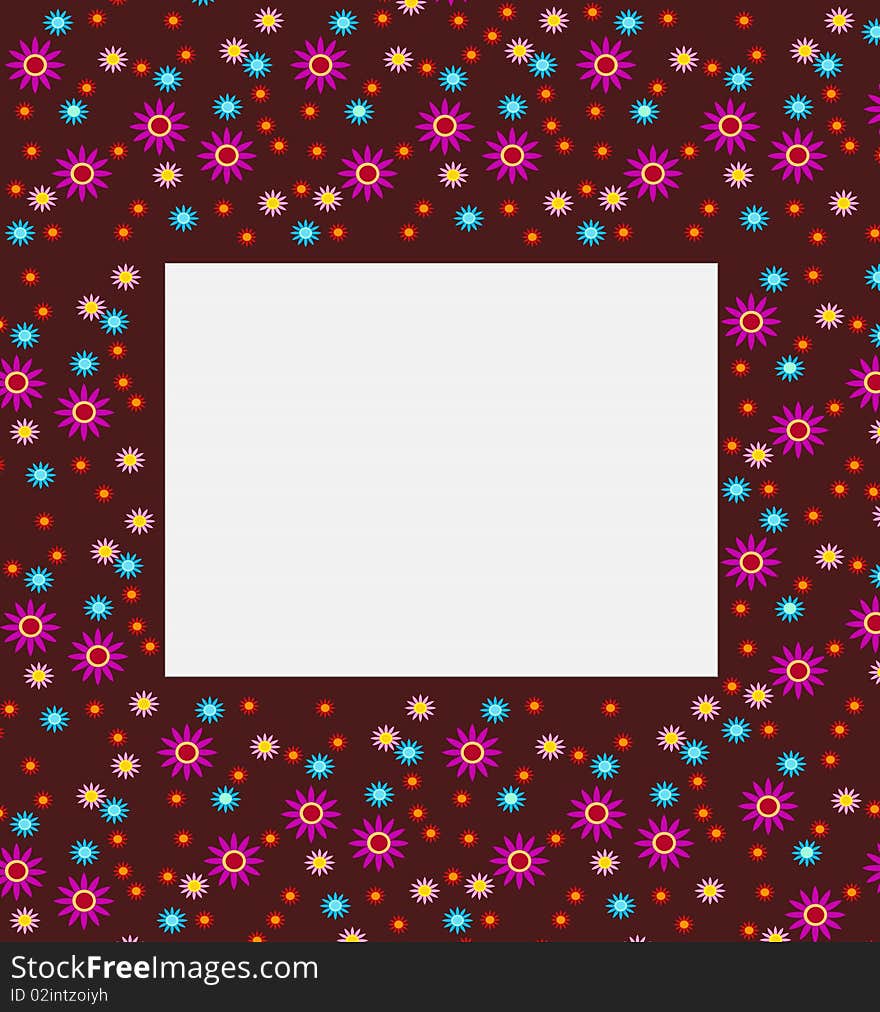 Floral picture frame design