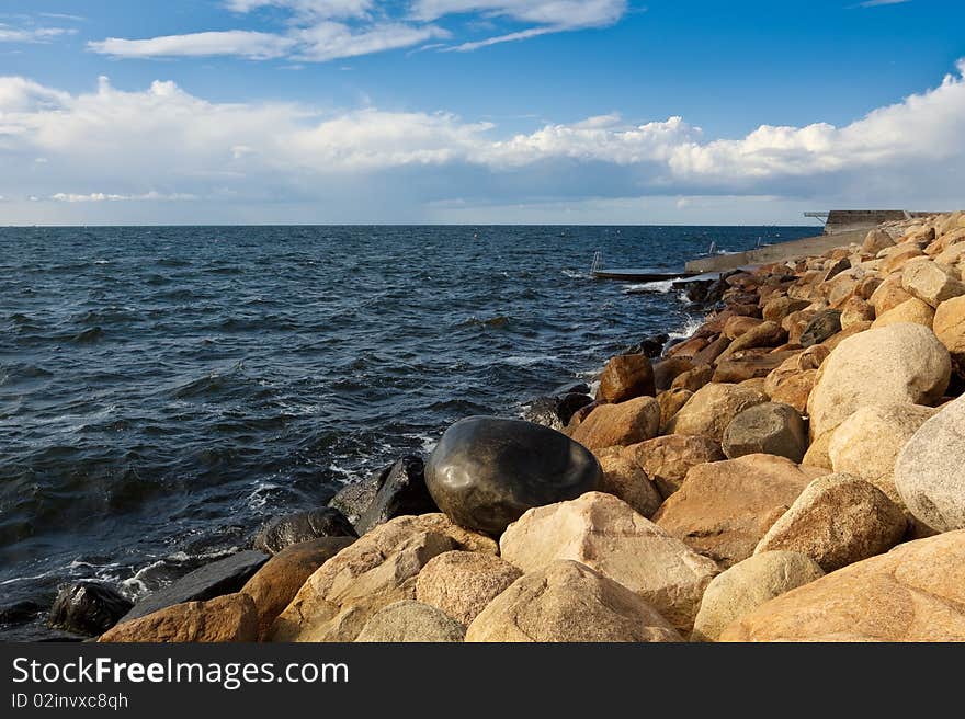 Stony beach