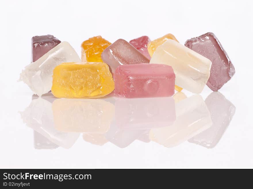 Colorful crystal candies enjoyed by most people.