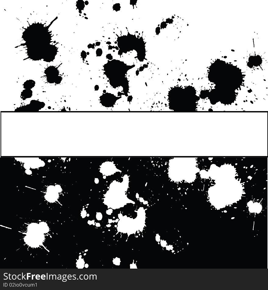 Background With Black And White Spots