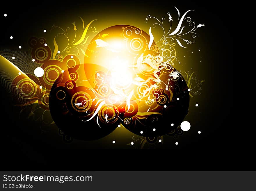 Digital illustration  of abstract in color background. Digital illustration  of abstract in color background