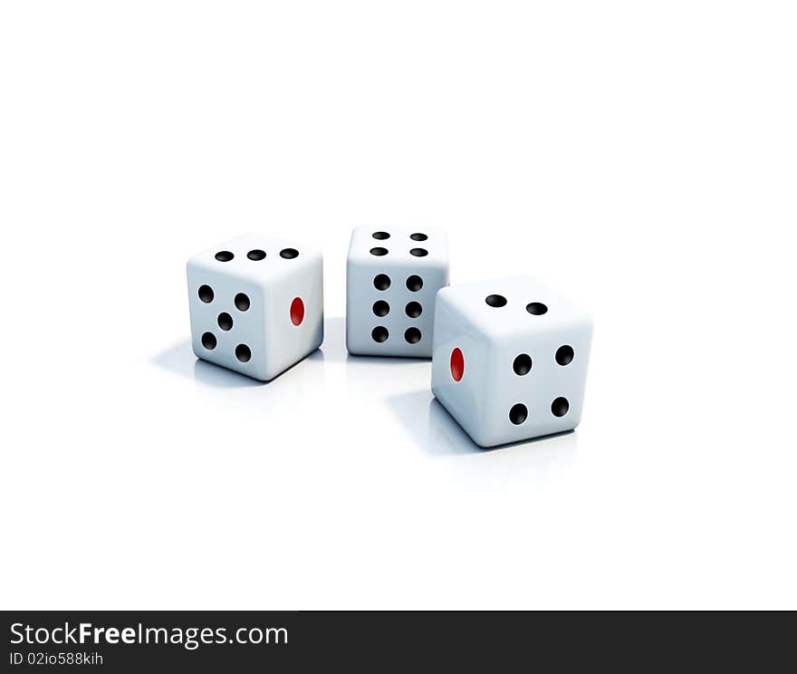 Three dice