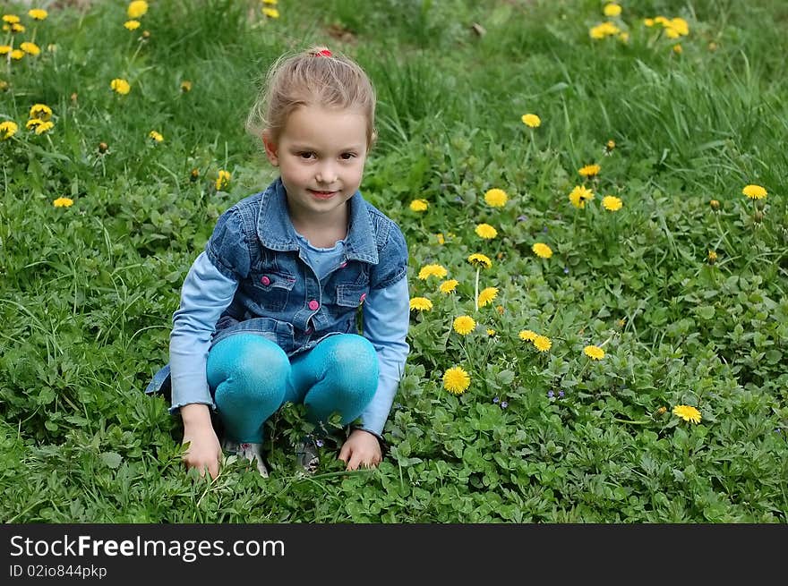 Cute girl image made outdoor