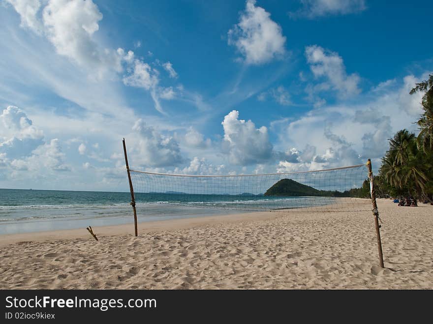 Sand and blue sky white clouds. Sand and blue sky white clouds