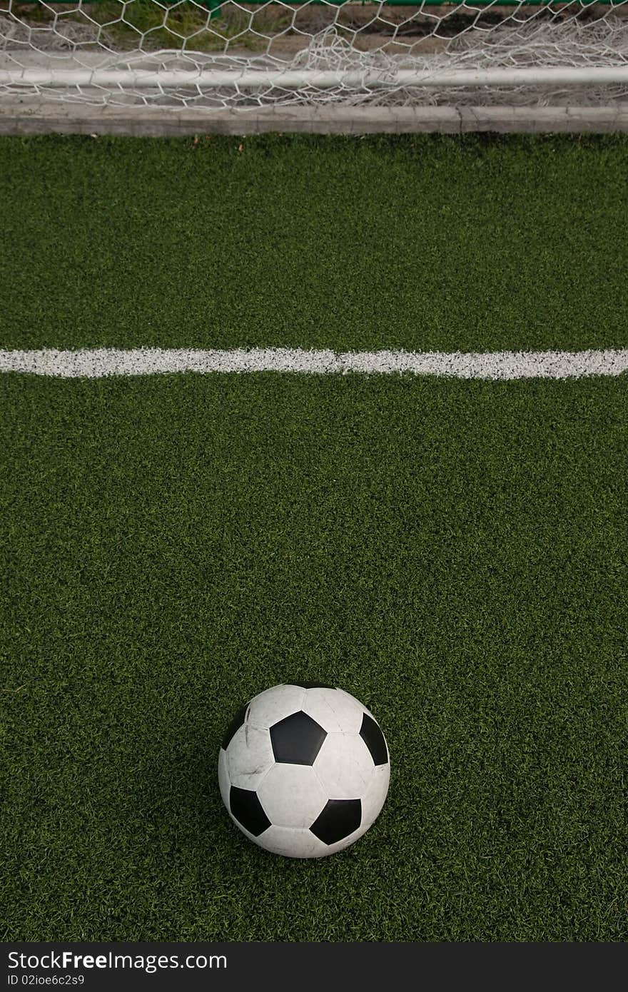 Texture of artificial grass in soccer field. Texture of artificial grass in soccer field