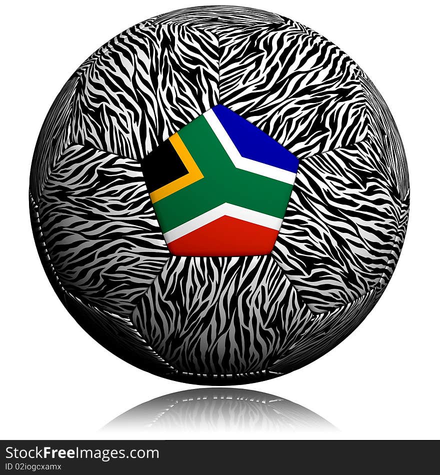 Africa zebra soccer ball