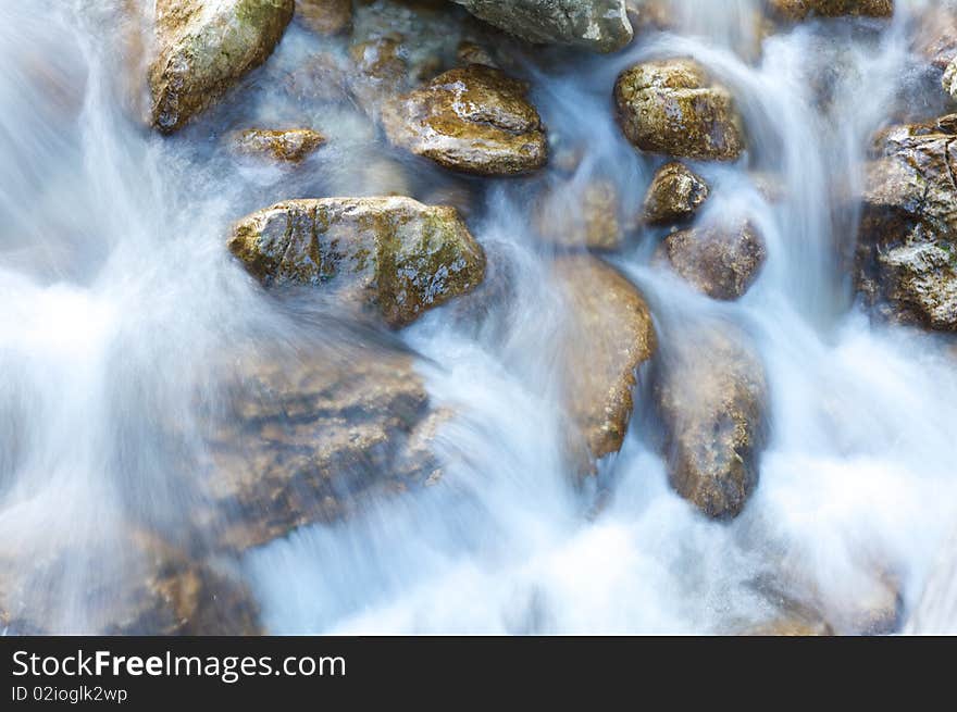 Long exposure of a river in the austrian alps. Copy space for your text. Long exposure of a river in the austrian alps. Copy space for your text.