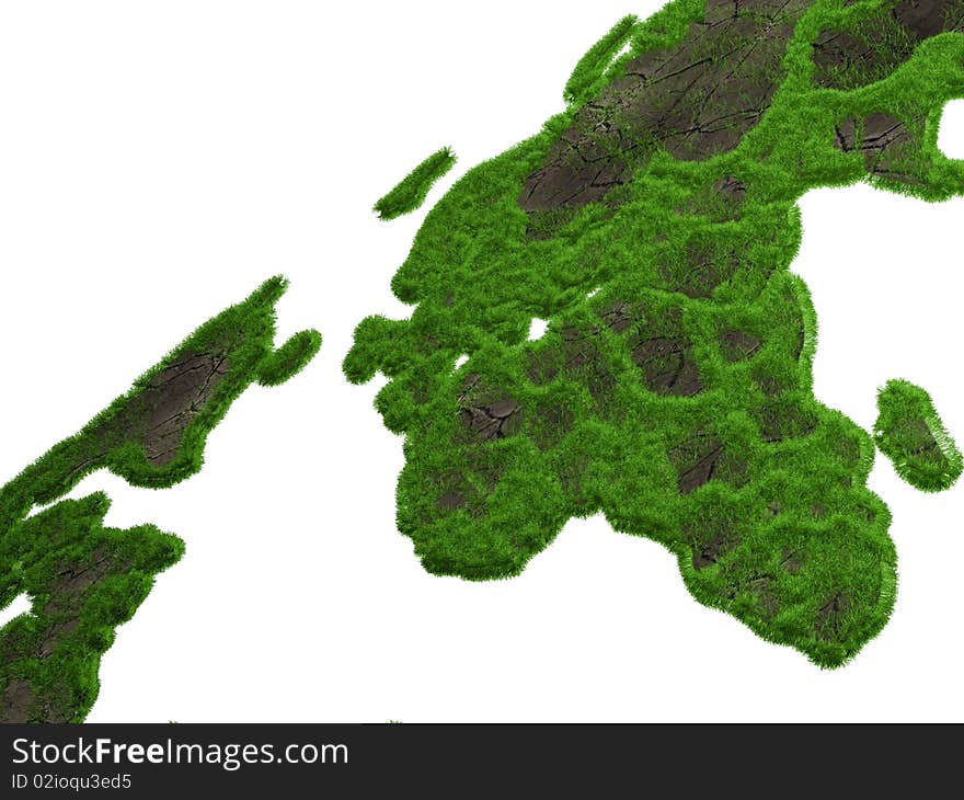 3d render of a world map. 3d render of a world map