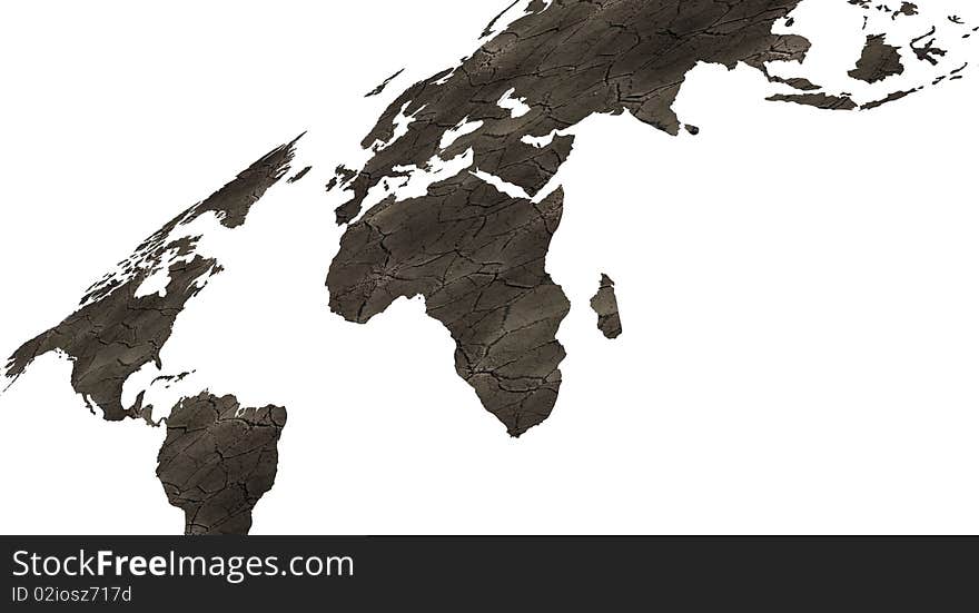 3d render of a world map. 3d render of a world map