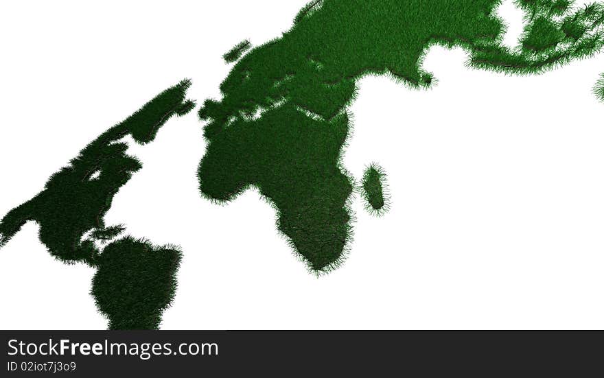 3d render of a world map. 3d render of a world map