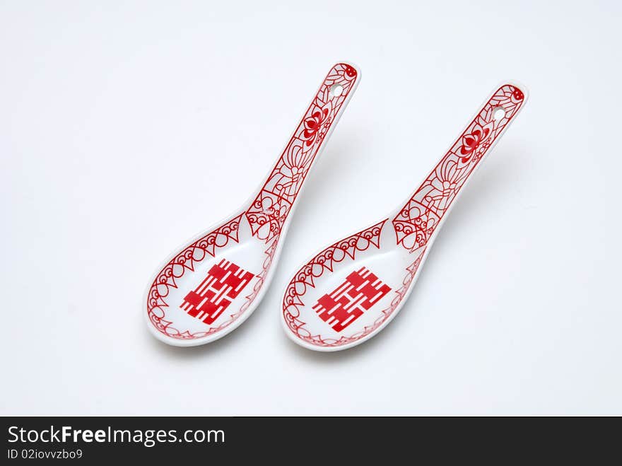 Chinese wedding special spoons Photo taken on: May 09th, 2010. Chinese wedding special spoons Photo taken on: May 09th, 2010