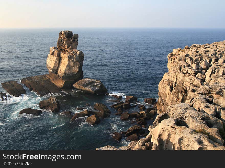 Rock in the ocean