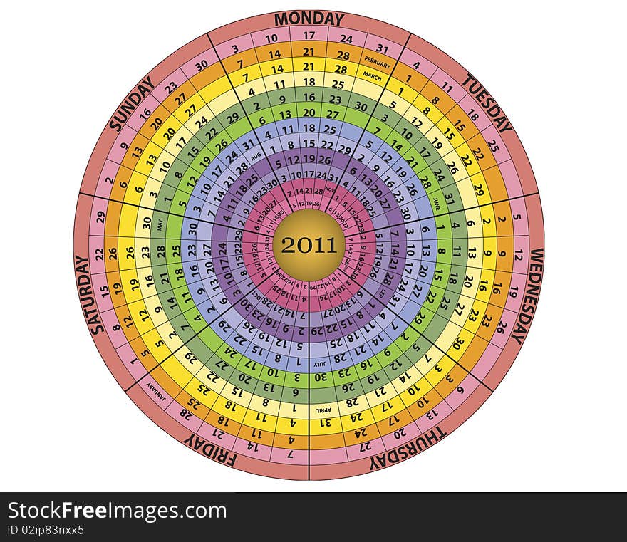 2011 all year round calendar