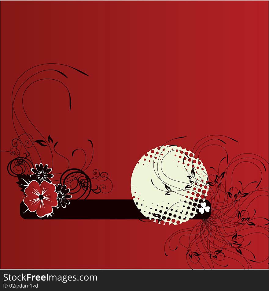 Abstract floral background with place for your text